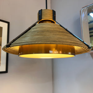 Hängelampe Rattan Kupfer von Doria Leuchten