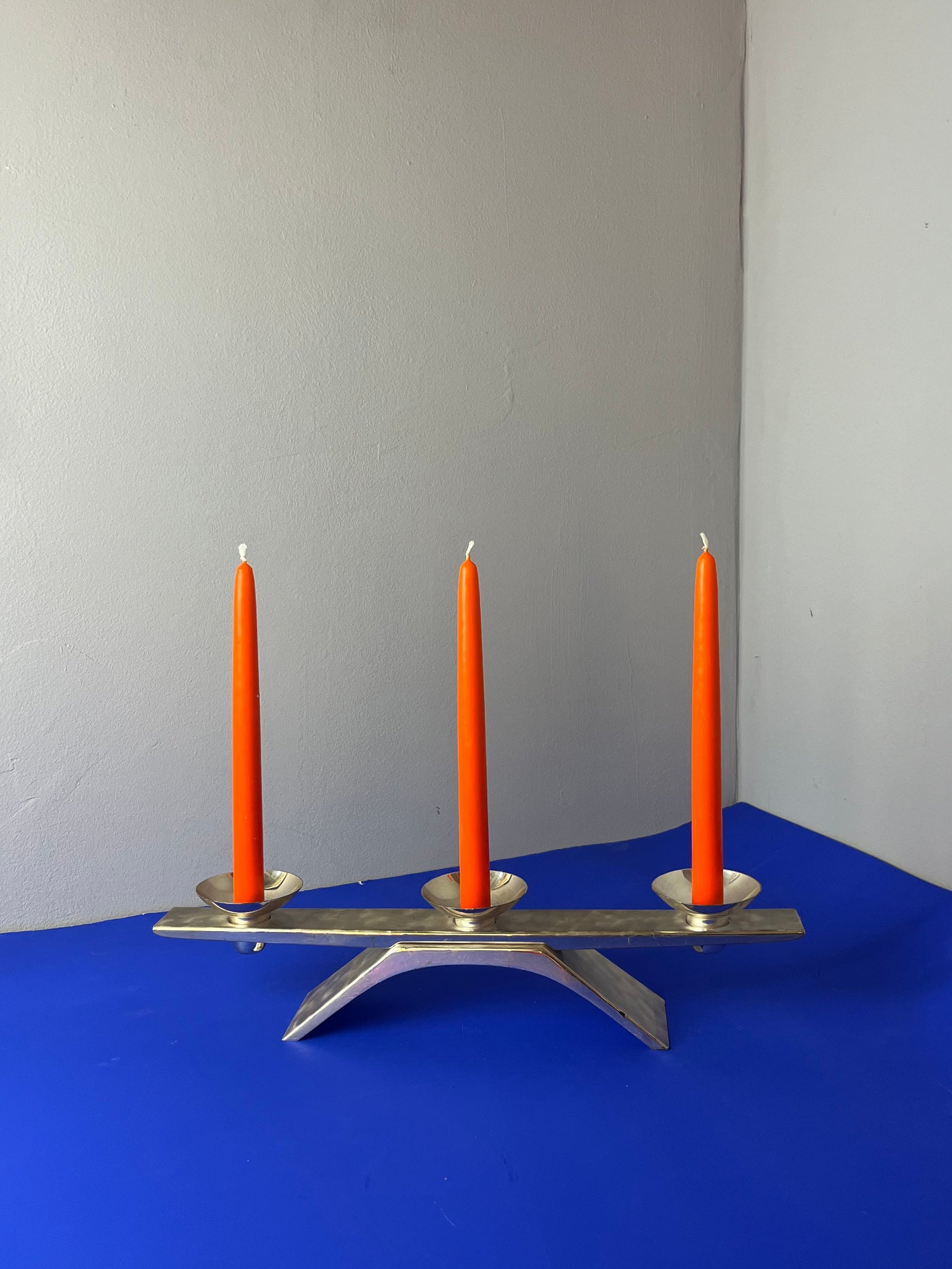 Kerzenständer versilbert von Kurt Radtke für WMF Ikora