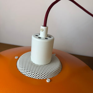 Lamellenlampe neu lackiert orange lila aus Dänemark