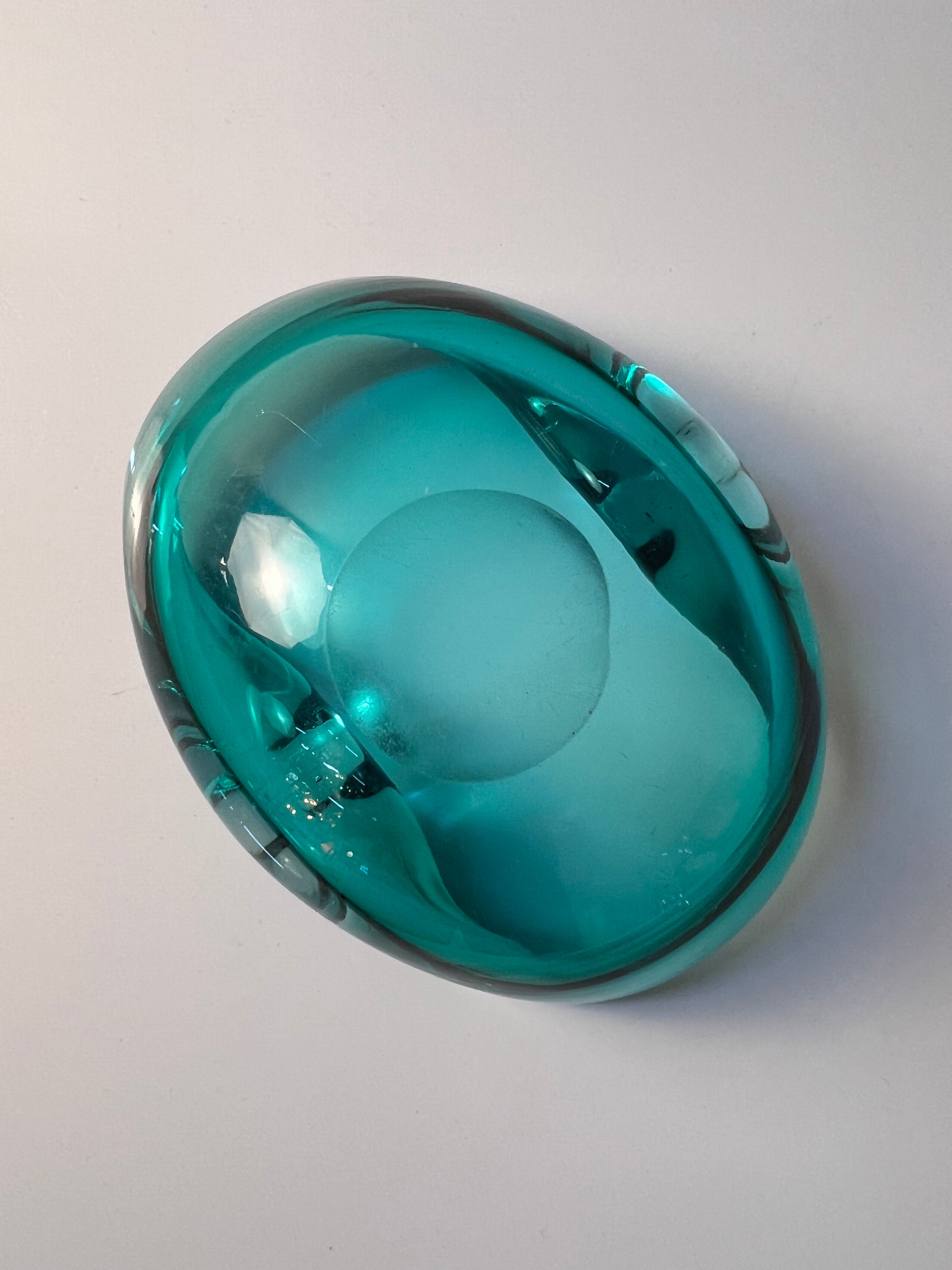 Aschenbecher blau Glas aus Dänemark