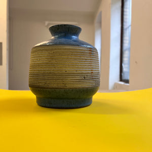 Vase blau braun Kunstkeramik von Karl Jüttner DDR