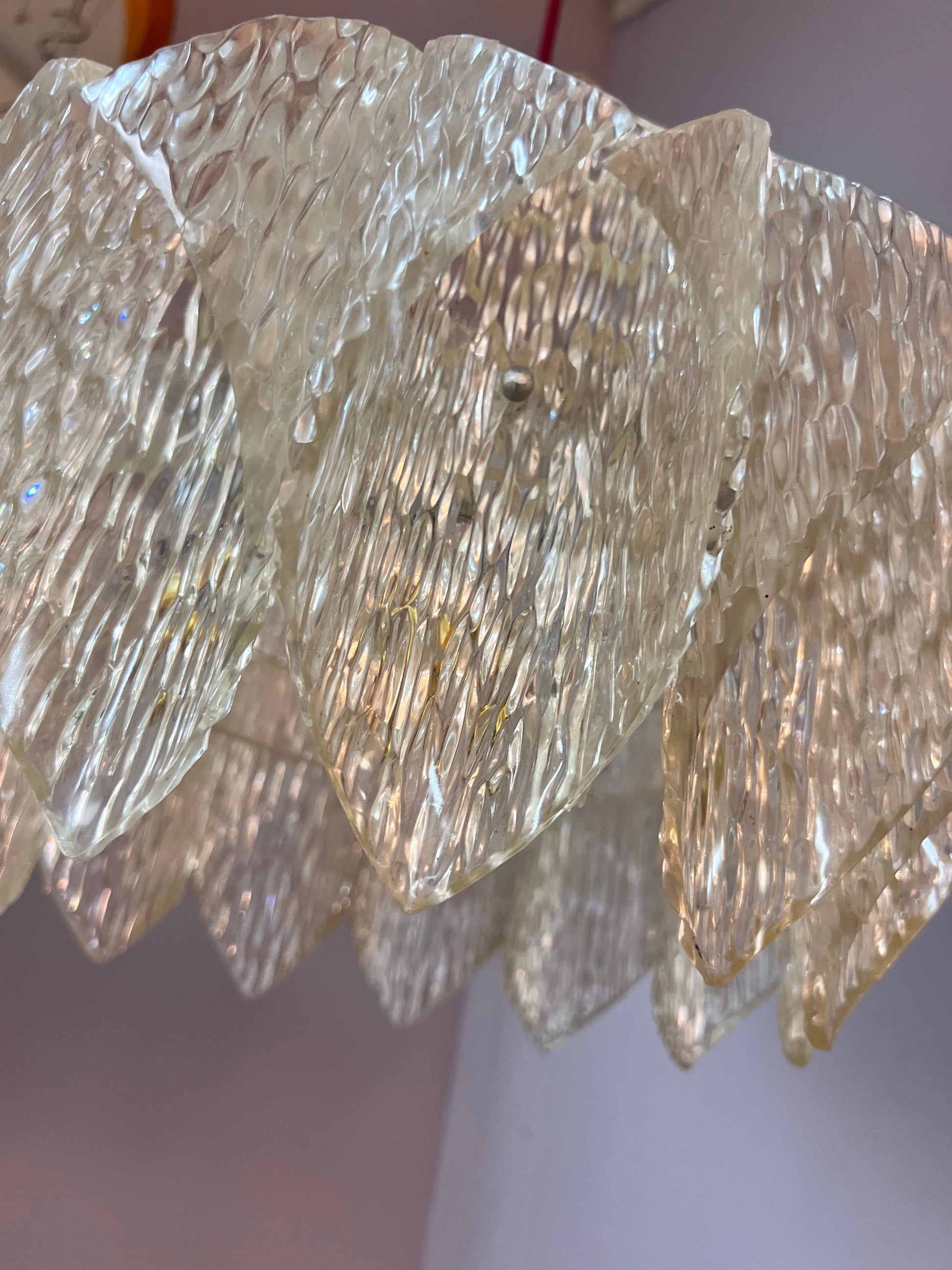 Hängelampe Plexiglas 70er