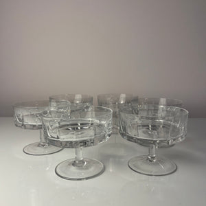 Set: 6x Champagnerschale Kristallglas