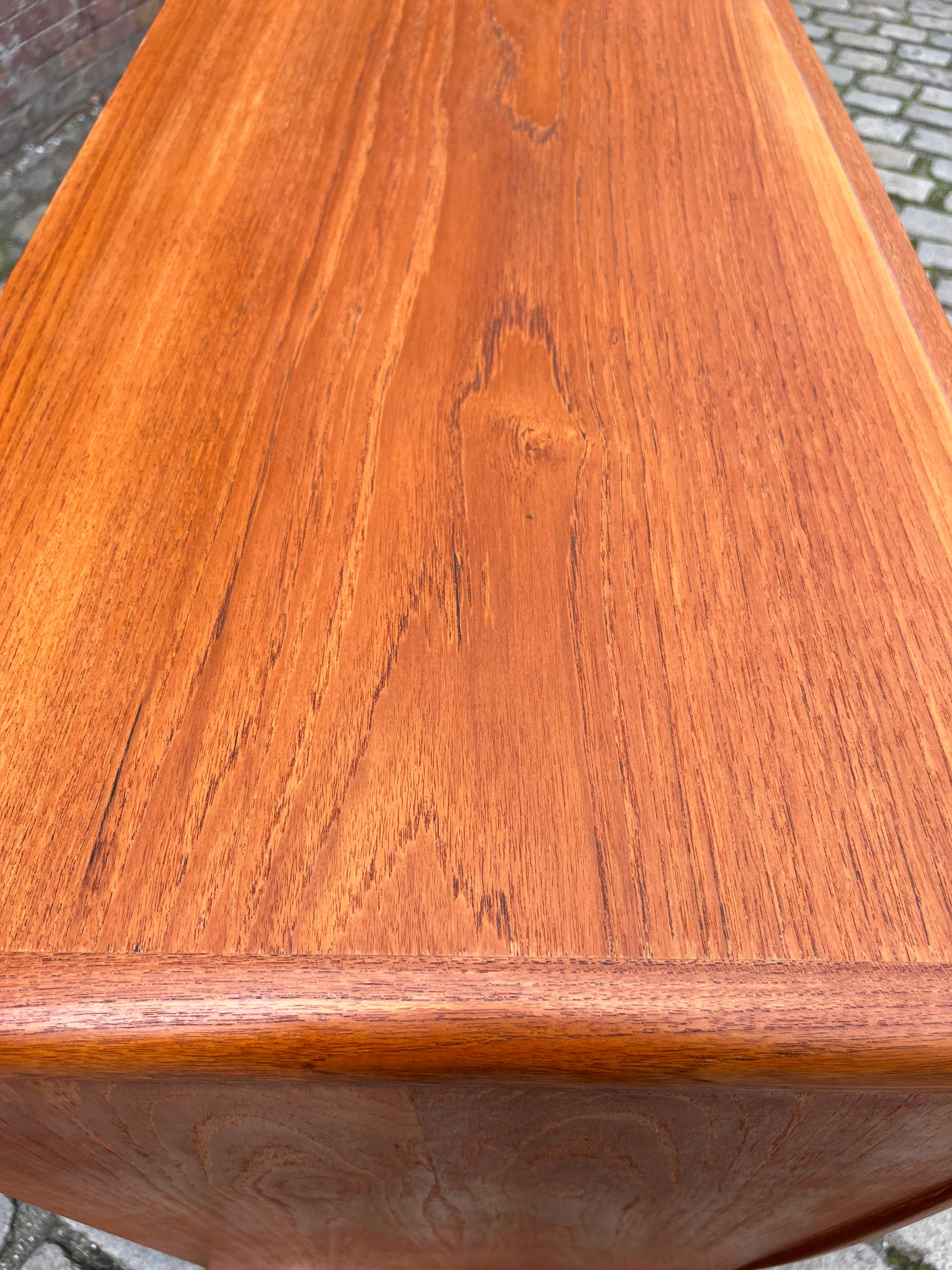 Highboard mit Vitrine Teak aus Dänemark