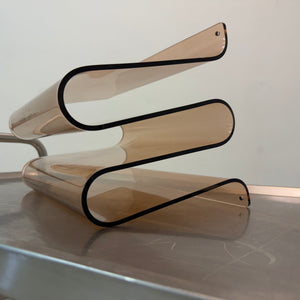 Zeitschriftenständer hellbraun Plexiglas