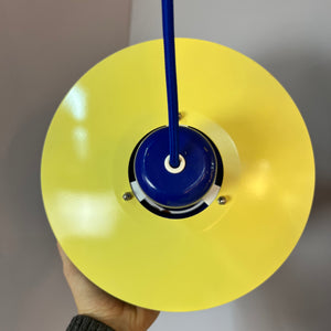Hängelampe Typ 763 blau gelb von Horn