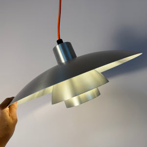 Lamellenlampe PH4/3 silber gebürstet von Poul Henningsen für Louis Poulsen