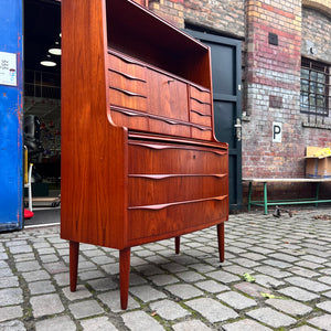 Halbrunder Sekretär Teak aus Dänemark