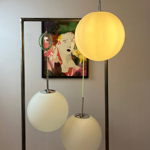 Kugellampe weiß Chrom von Glashütte Limburg