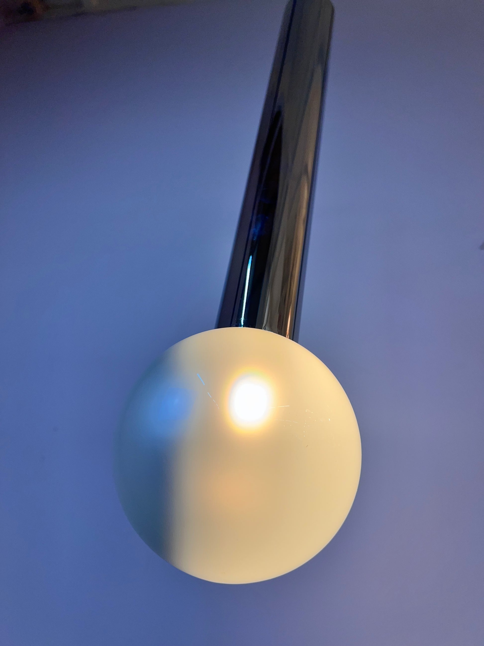 Hängelampe Big Globe Perlmutt Chrom von Motoko Ishii für STAFF