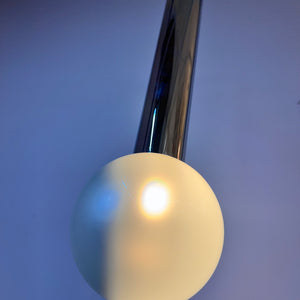Hängelampe Big Globe Perlmutt Chrom von Motoko Ishii für STAFF