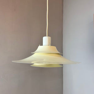 Dänische Lamellenlampe cremeweiss