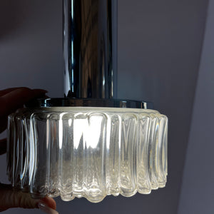 Pendelleuchte Modell P105 Klarglas Chrom von STAFF