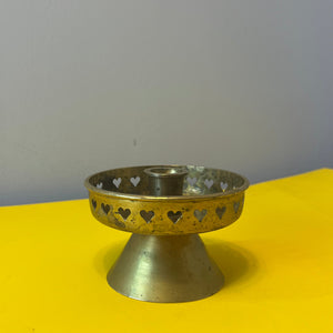 Kerzenständer Messing mit Herzen