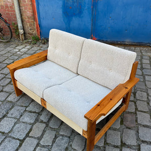 2-Sitzer Sofa beige grau Safari Style