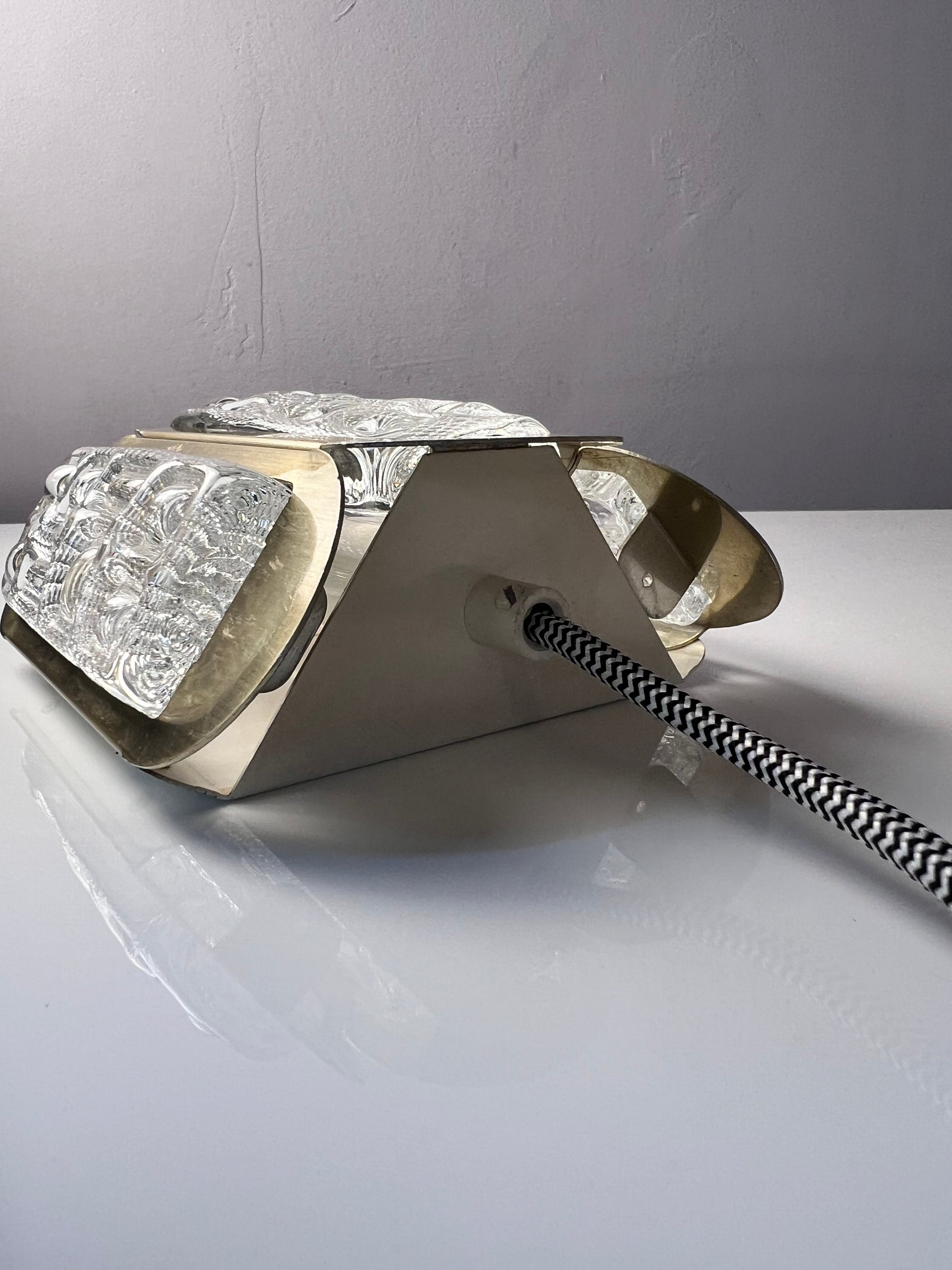 Wandlampe Messing Glas von Vitrika
