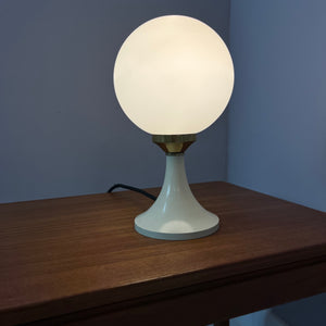 Kugeltischlampe Creme Messing von ETS Moderne Leuchten