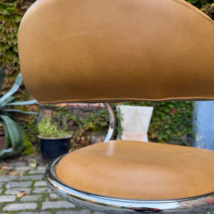 Drehstuhl Chrom Leder von Olymp