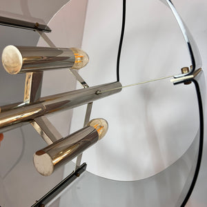 Hängelampe Chrom & Rauchacryl