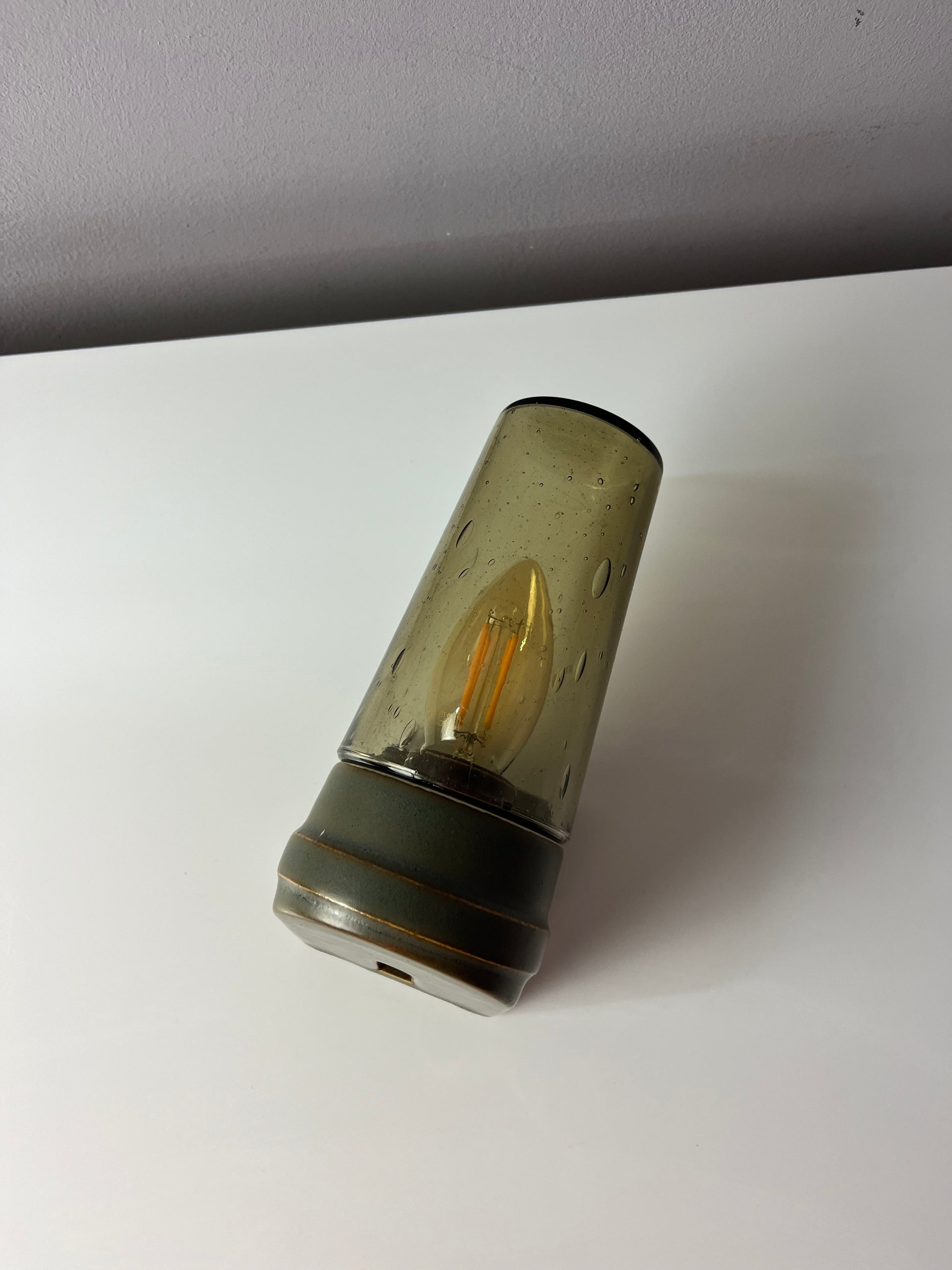 Wandlampe Modell 6080 Rauchglas von Sigvard Bernadotte für Ifö