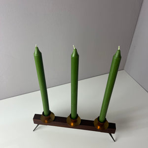 Kerzenständer Teak Messing