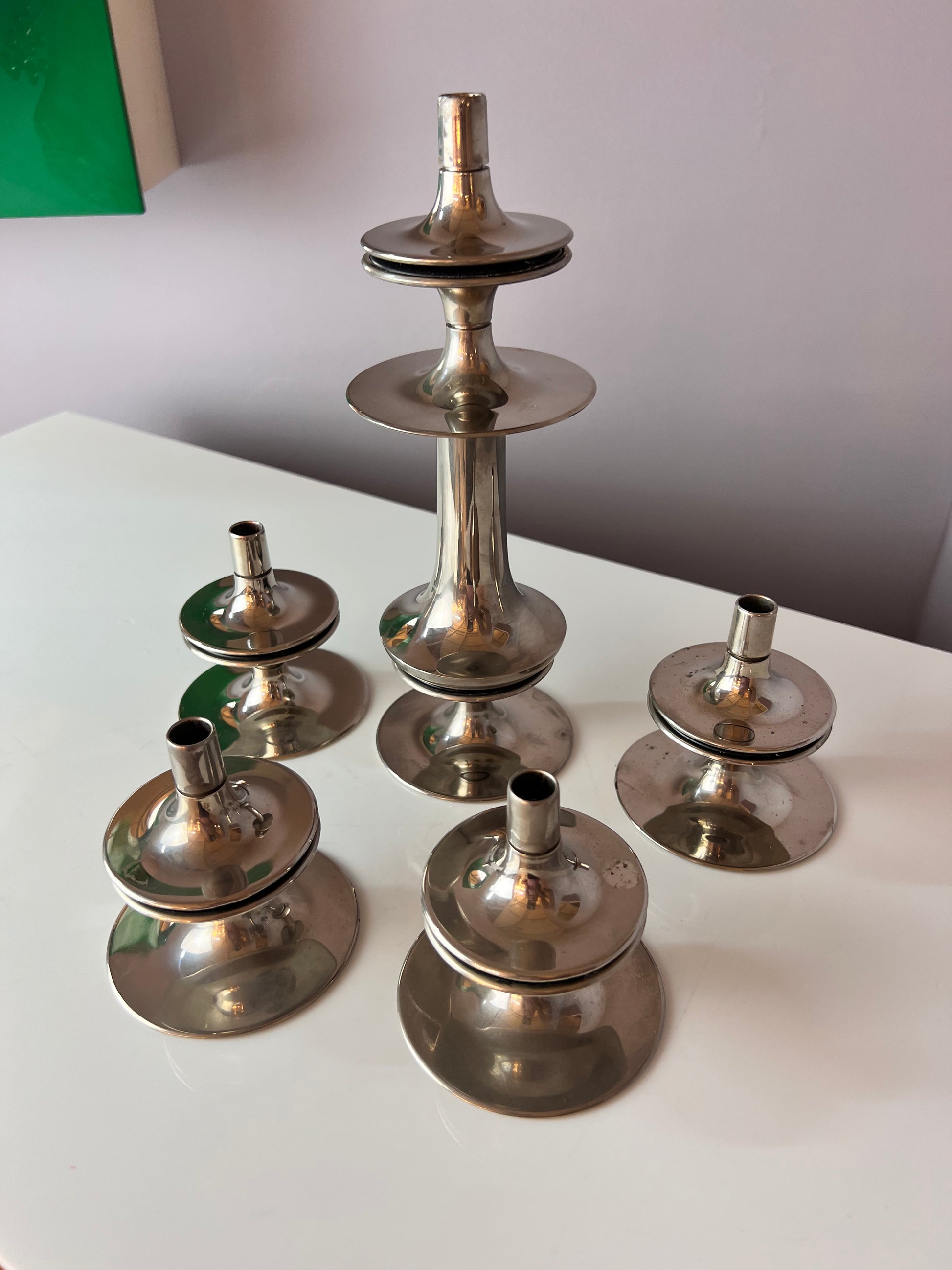 Set: Kerzenständer von Hans Nagel für BMF