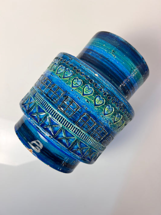 Vase Serie Rimini Blu von Aldo Londi für Bitossi