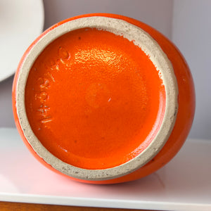 Vase Fat Lava 1439/40 orange weiß von Uebelacker Keramik