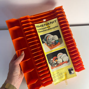 Aufklappbarer Geschirrabtropfer orange von Rhenanit