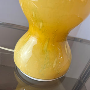 Tischlampe gelb Glas von Doria