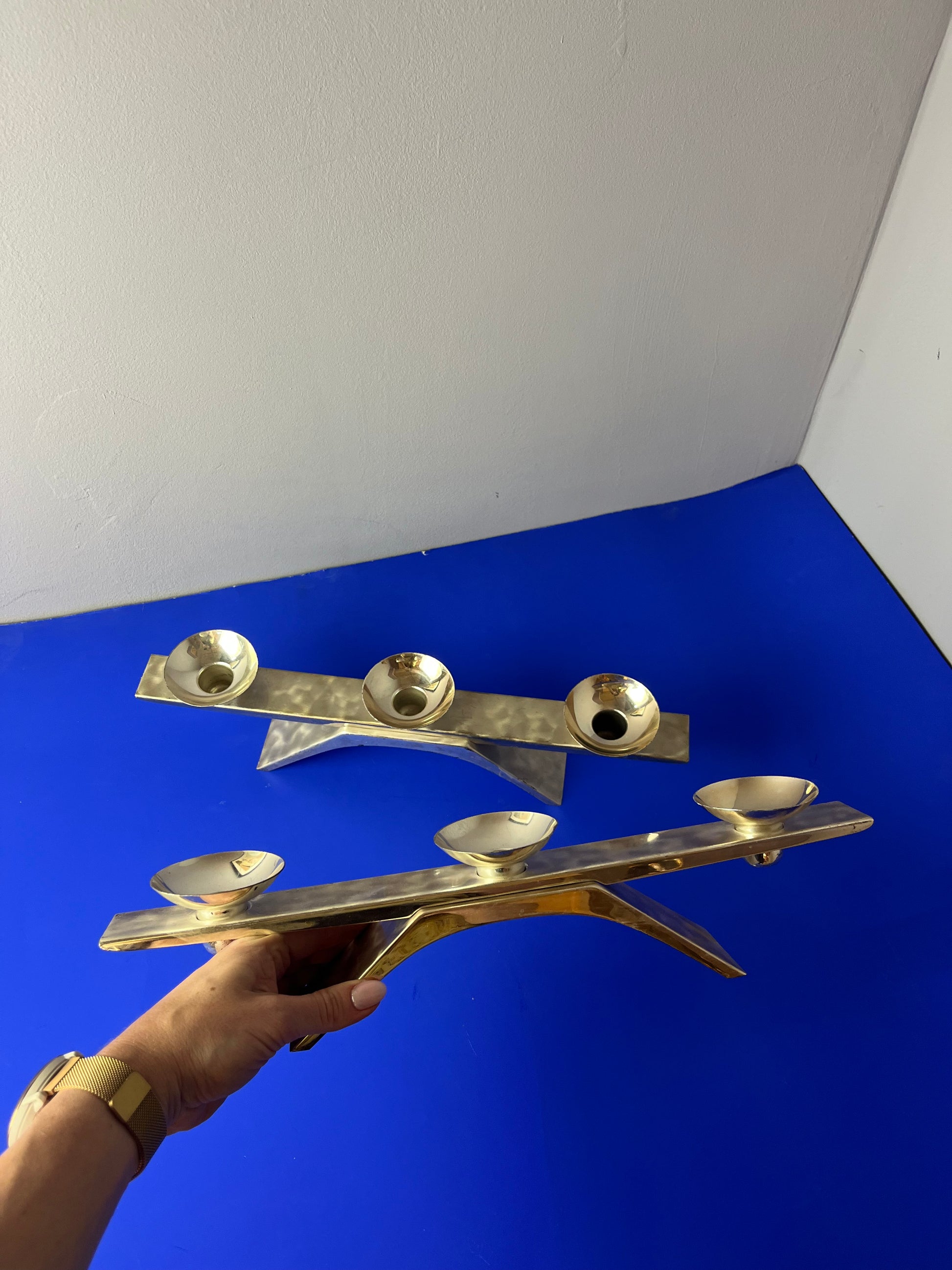 Kerzenständer versilbert von Kurt Radtke für WMF Ikora