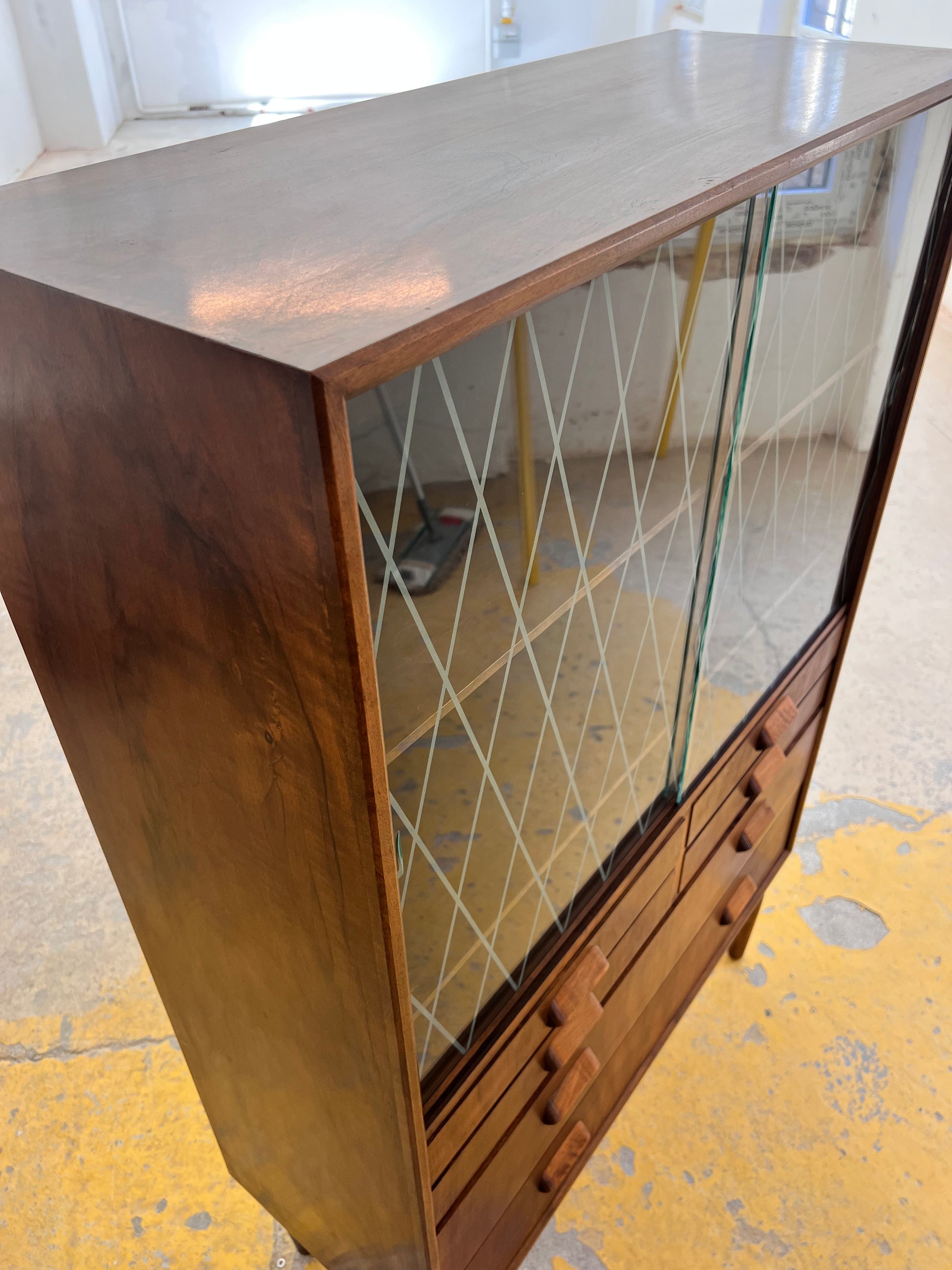 Vitrinenschrank Teak aus Dänemark