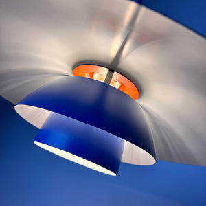 Lamellenlampe PH4 blau von Poul Henningsen für Louis Poulsen