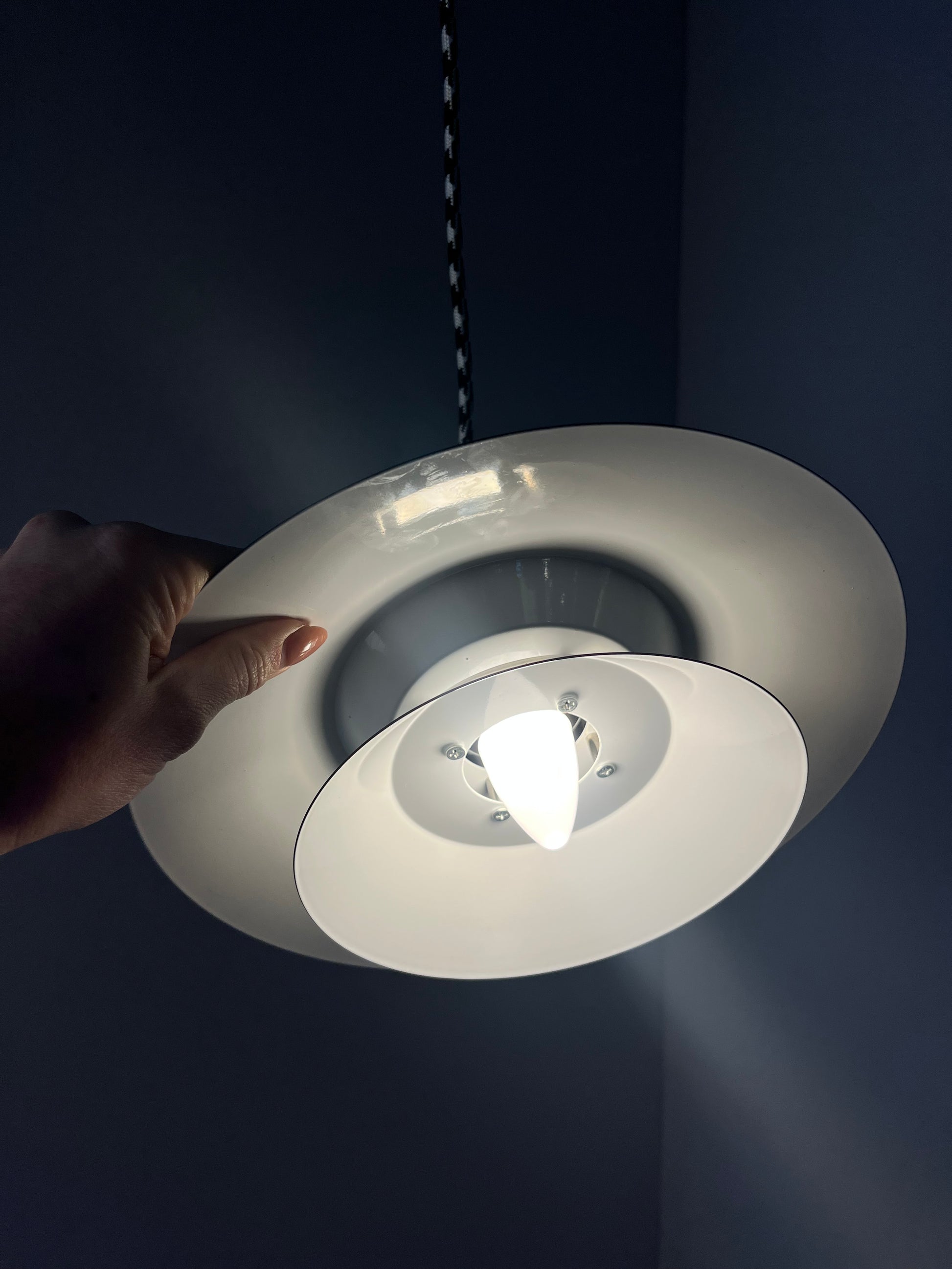Lamellenlampe schwarz aus Dänemark