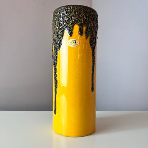Vase Fat Lava  301-25 gelb von Riffarth Keramik
