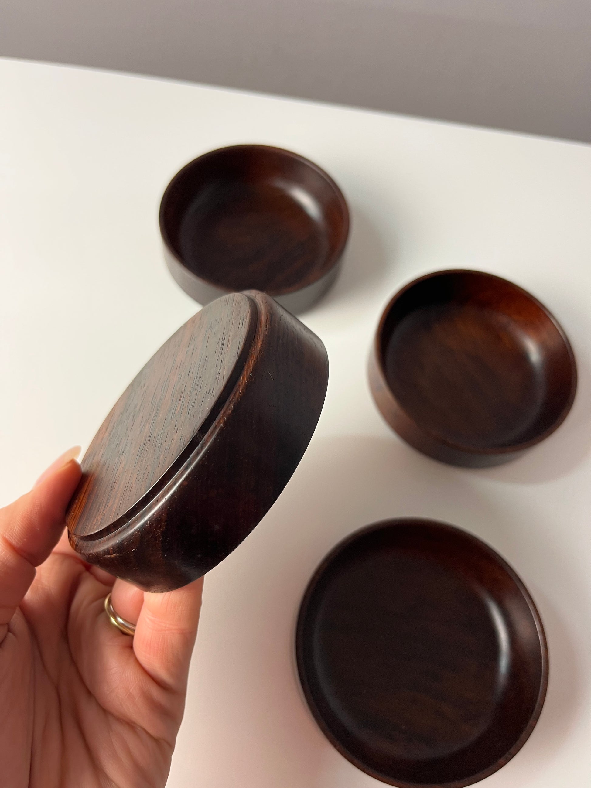 Set: 4x Schale stapelbar Palisander