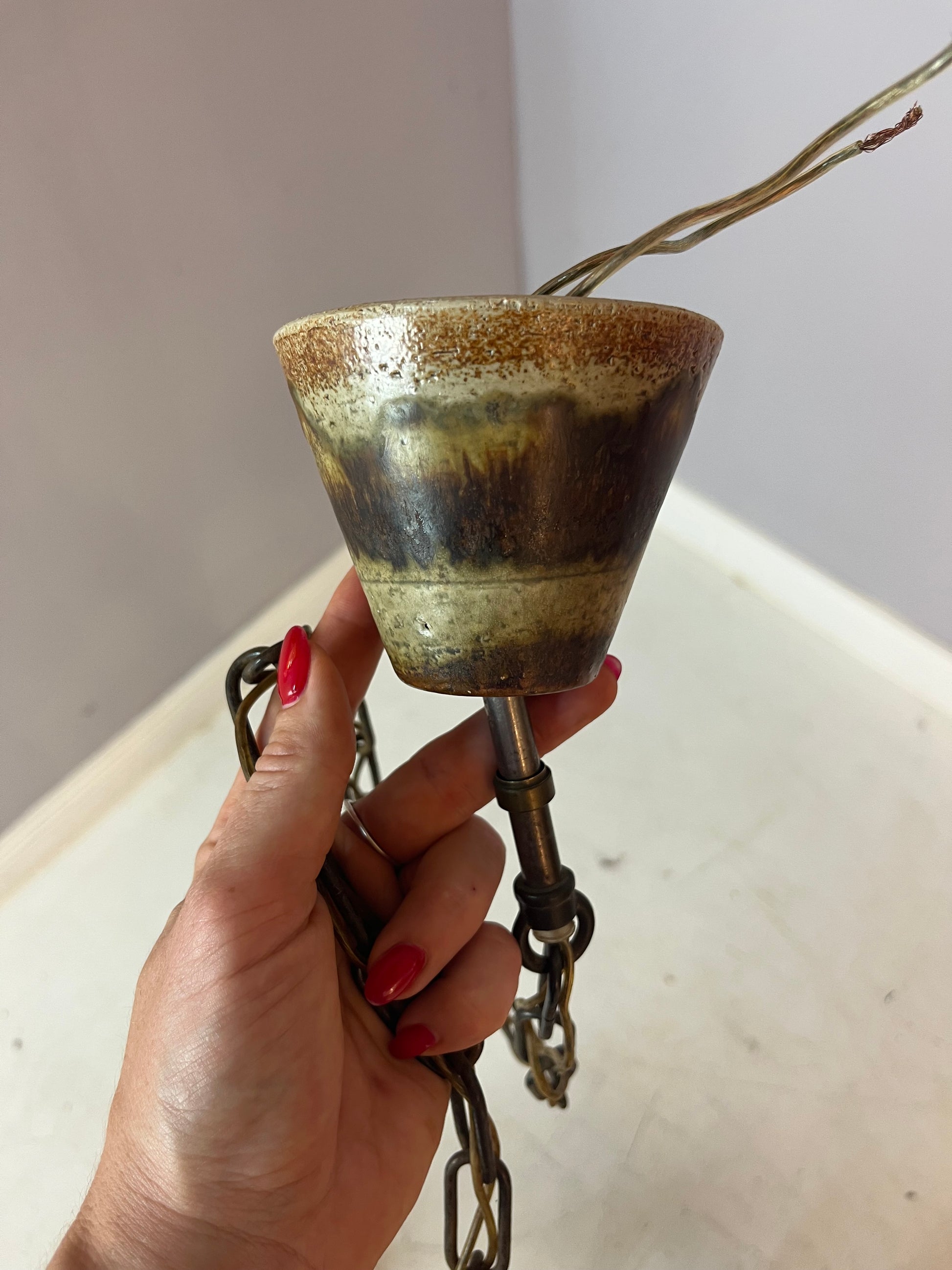 Hängelampe Modell 1079 Keramik von Axella Stentøj