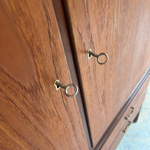 Büroschrank Teak mit Schloss aus Dänemark