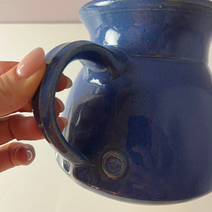 Teekanne blau Keramik