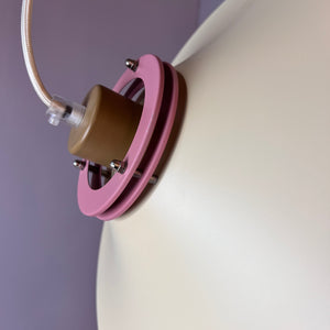 Lamellenlampe neu lackiert creme rosa braun