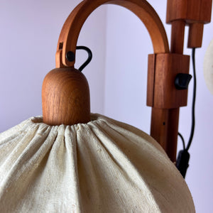 Stehlampe Teak und Seide von DOMUS