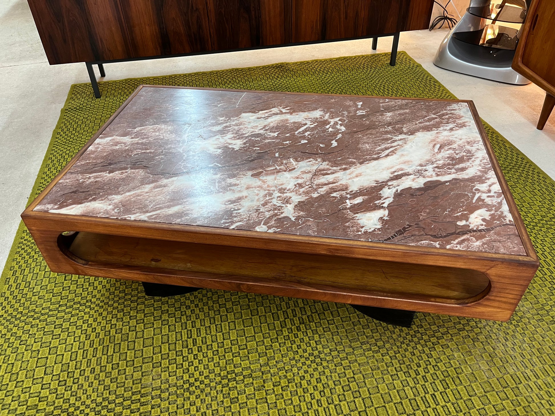 Couchtisch Marmor Teak
