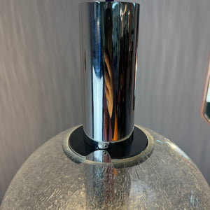 Hängelampe Größe M Einschlussglas Chrom von Doria
