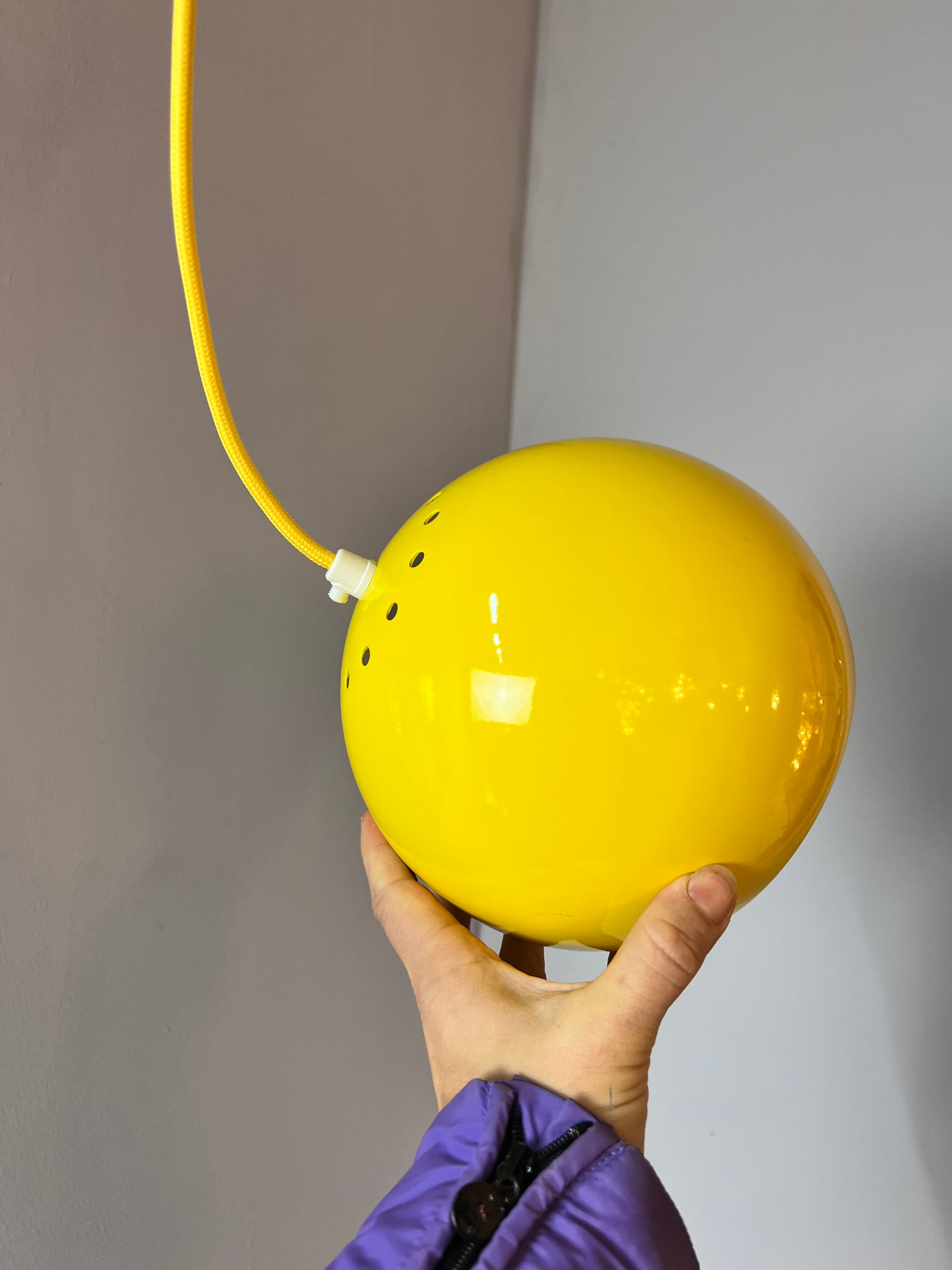 Kugellampe gelb aus Dänemark