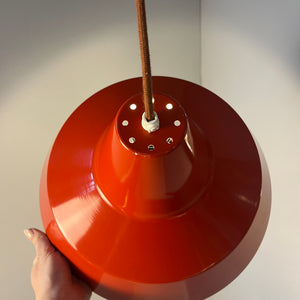 Industrielampe orangerot Metall