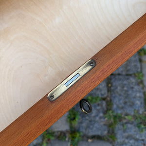 Sekretär Teak mit Spiegel & Schloss aus Dänemark