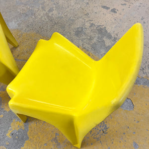 Esszimmerstuhl Modell BA 1171 gelb von Helmut Bätzner für Bofinger