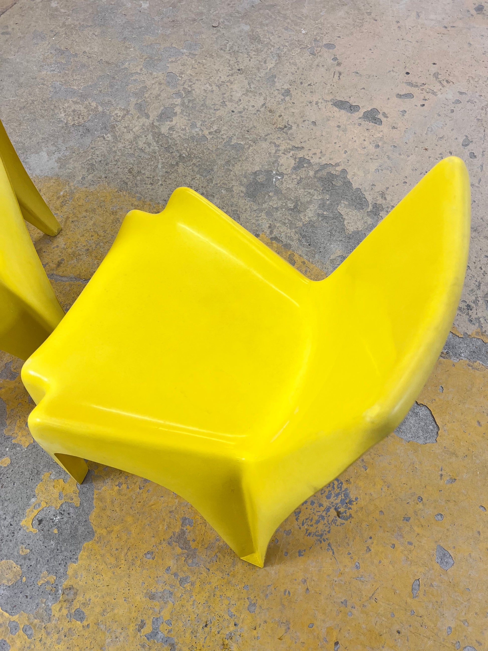 Esszimmerstuhl Modell BA 1171 gelb von Helmut Bätzner für Bofinger