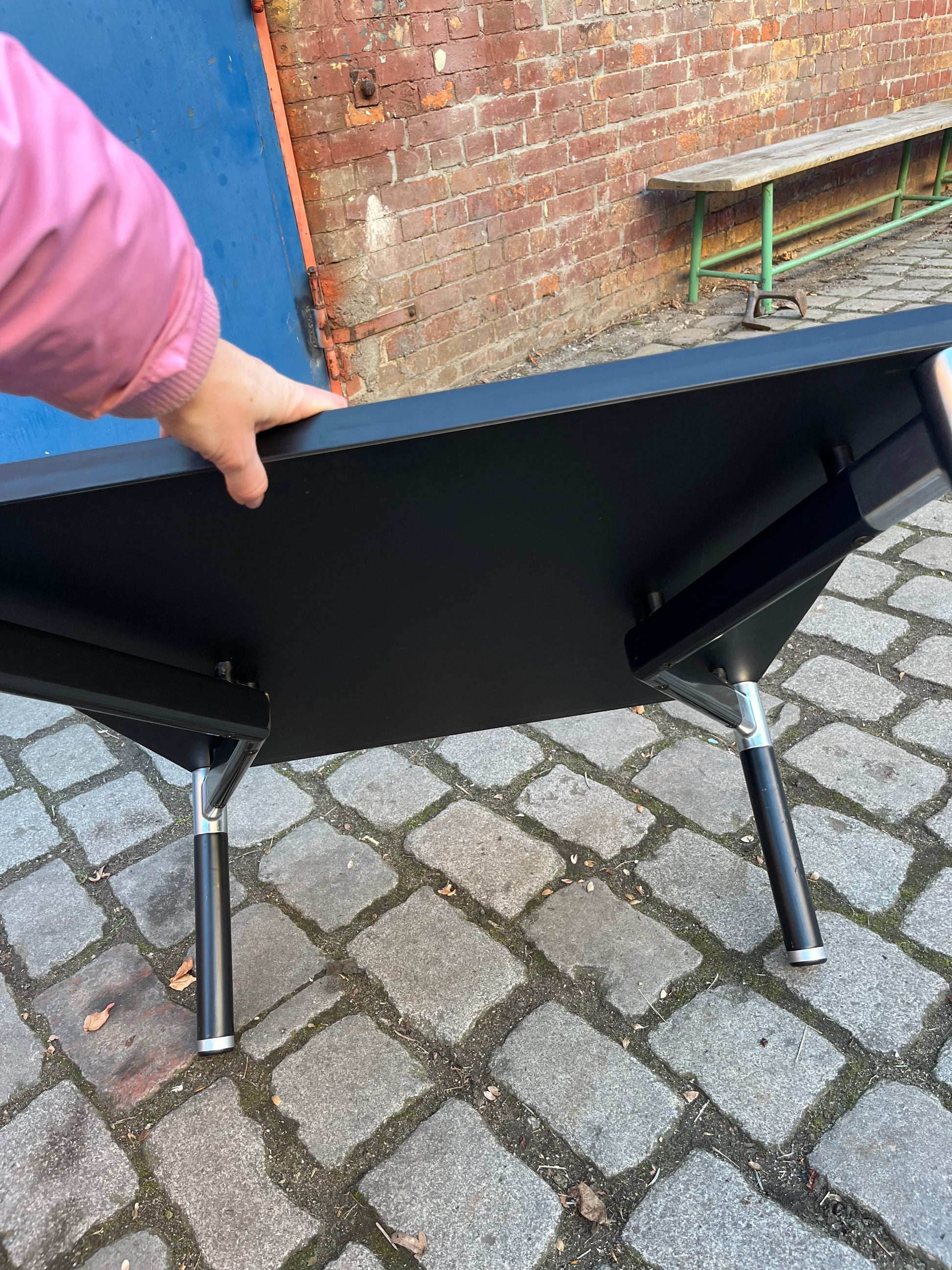 Couchtisch 712/T schwarz Zink von Hans Peter Piehl für Wilkhahn