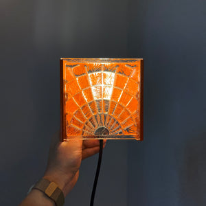 Wandlampe orange Glas
